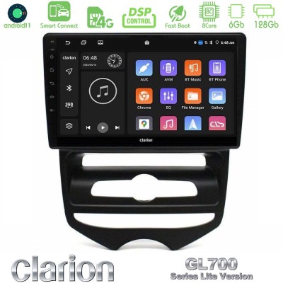 Clarion GL700 Lite Series 8Core Android11 6+128GB Hyundai ix20 2010-2020 (MANUAL A/C) Navigation Multimedia Tablet 10" Με Carpla