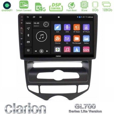Clarion GL700 Lite Series 8Core Android11 6+128GB Hyundai ix20 2010-2020 (AUTO A/C) Navigation Multimedia Tablet 10" Με Carplay 