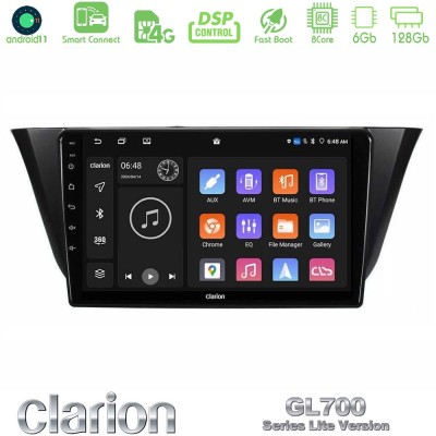 Clarion GL700 Lite Series 8Core Android11 6+128GB Iveco Daily 2014-2025 Navigation Multimedia Tablet 9" Με Carplay & Android Aut