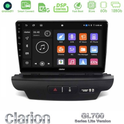 Clarion GL700 Lite Series 8Core Android11 6+128GB Kia Ceed 2018-2023 Navigation Multimedia Tablet 9" Με Carplay & Android Auto (