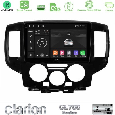 Clarion GL700 Series 8Core Android13 4+64GB Nissan NV200 2009 – 2019 Navigation Multimedia Tablet 9" Με Carplay & Android Auto (