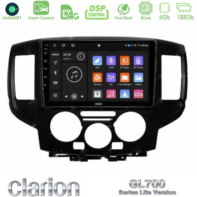 Clarion GL700 Lite Series 8Core Android11 6+128GB Nissan NV200 2009 – 2019 Navigation Multimedia Tablet 9" Με Carplay & Android 