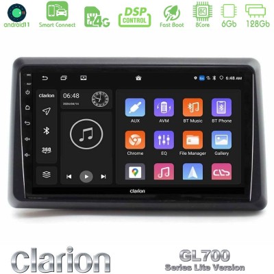 Clarion GL700 Lite Series 8Core Android11 6+128GB Renault Express 2020-2025 Navigation Multimedia Tablet 9" Με Carplay & Android