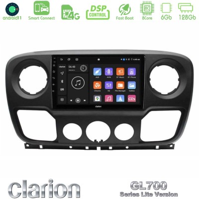 Clarion GL700 Lite Series 8Core Android11 6+128GB Renault/Nissan/Opel Navigation Multimedia Tablet 10" Με Carplay & Android Auto