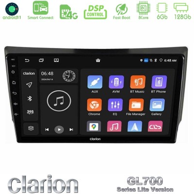 Clarion GL700 Lite Series 8Core Android11 6+128GB Ssangyong Rexton 2002-2006 Navigation Multimedia Tablet 9" Με Carplay & Androi