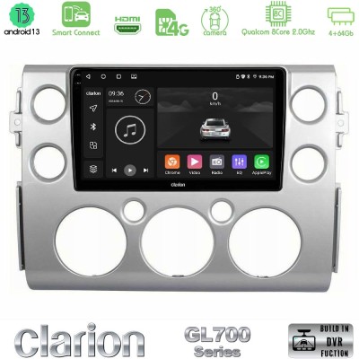 Clarion GL700 Series 8Core Android13 4+64GB Toyota FJ 2007-2014 Navigation Multimedia Tablet 9" Με Carplay & Android Auto