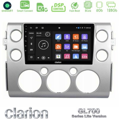 Clarion GL700 Lite Series 8Core Android11 6+128GB Toyota FJ 2007-2014 Navigation Multimedia Tablet 9" Με Carplay & Android Auto