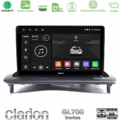 Clarion GL700 Series 8Core Android13 4+64GB Volvo S40/C30/C70 Navigation Multimedia Tablet 9" Με Carplay & Android Auto