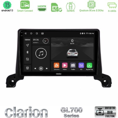 Clarion GL700 Series 8Core Android13 4+64GB Peugeot 3008/5008 2017-2023 Navigation Multimedia Tablet 9" Με Carplay & Android Aut