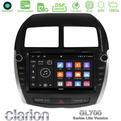 Clarion GL700 Lite Series 8Core Android11 6+128GB Mitsubishi ASX 2013-2018 Navigation Multimedia Tablet 9" Με Carplay & Android 