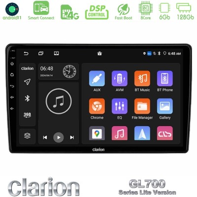 Clarion GL700 Lite Series 8Core Android11 6+128GB Mercedes ML Class (W163) 1998-2005 Navigation Multimedia Tablet 9" Με Carplay 