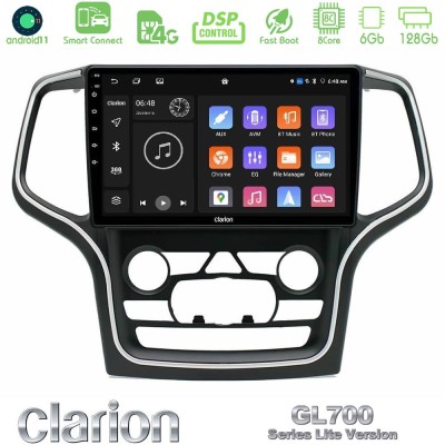 Clarion GL700 Lite Series 8Core Android11 6+128GB Jeep Grand Cherokee 2014-2020 Navigation Multimedia Tablet 10" Με Carplay & An