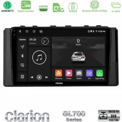 Clarion GL700 Series 8Core Android13 4+64GB Subaru BRZ / Toyota GR86 2022- Navigation Multimedia Tablet 9" Με Carplay & Android 