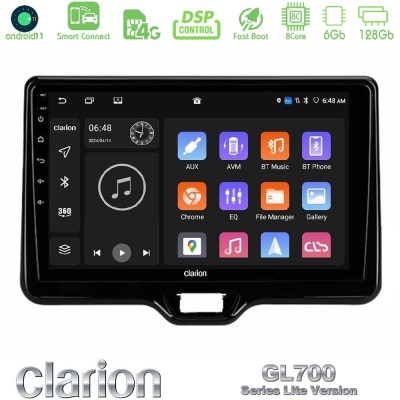 Clarion GL700 Lite Series 8Core Android11 6+128GB Toyota Yaris Cross RHD 2020- (Low Version) Navigation Multimedia Tablet 9" Με 
