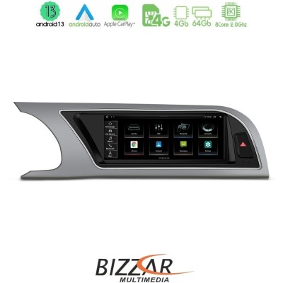 Bizzar OEM AUDI A4 (B8) 2008-2012 (Με MMI3G) Android13 8Core 4+64GB Navigation Multimedia Station 8.8"