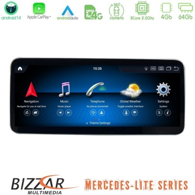 Bizzar Lite Series A/CLA/GLA Class NTG4.5 Android14 8Core (4+64GB) Navigation Multimedia 10.25"