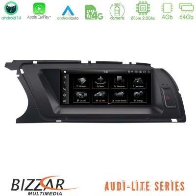 Bizzar Lite Edition Audi A4 (B8.5) 2013-2015 Android14 8Core (4+64GB) Navigation Multimedia 8.8"