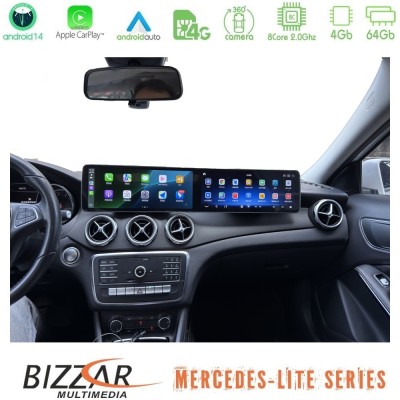 Bizzar Lite Series Dual Screen Mercedes CLA/GLA Class NTG5 Android14 8Core (4+64GB) Navigation Multimedia 24,6"