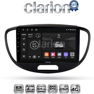 CLARION GL72455 Οθόνη OEM Multimedia Αυτοκινήτου για HYUNDAI i10 20082013 (CarPlay/AndroidAuto/BT/GPS/WIFI/GPRS)