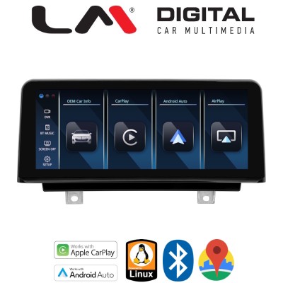 LM Digital - LM JFK169L EVO Οθόνη OEM Multimedia Αυτοκινήτου για BMW Series 1 (F20) 2018 BMW Series 2 (F22) 2018 (CarPlay/Andro