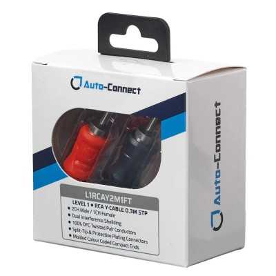 Autoconnect L1RCAY2M1FT 2 Male 1 Female Twisted RCA Splitters 0.3m Ζεύγος Autoconnect L1RCAY2M1FT 2 Male 1 Female Twisted RCA Splitters 0.3m Ζεύγος