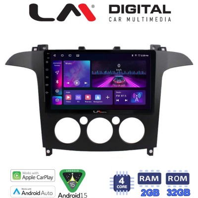 LM Digital - LM ZA4003A GPS Οθόνη OEM Multimedia Αυτοκινήτου για Ford S-Max 2006 2014 (CarPlay/AndroidAuto/BT/GPS/WIFI/GPRS)