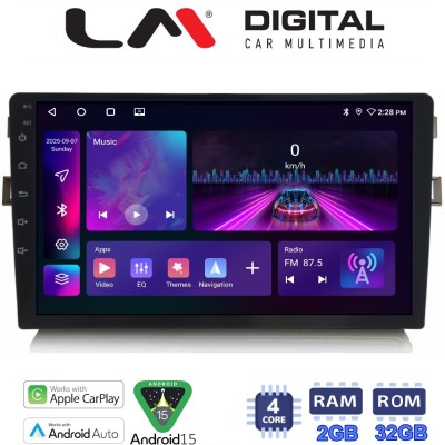 LM Digital - LM ZA4028B GPS Οθόνη OEM Multimedia Αυτοκινήτου για Toyota Auris 2007 2012 (CarPlay/AndroidAuto/BT/GPS/WIFI/GPRS)
