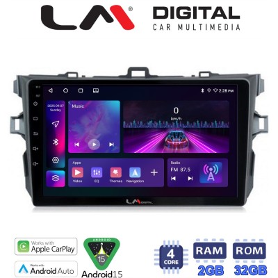 LM Digital - LM ZA4063 GPS Οθόνη OEM Multimedia Αυτοκινήτου για TOYOTA COROLLA 20062012 (CarPlay/AndroidAuto/BT/GPS/WIFI/GPRS)
