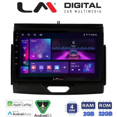 LM Digital - LM ZA4576B GPS Οθόνη OEM Multimedia Αυτοκινήτου για FORD RANGER 20152020 (CarPlay/AndroidAuto/BT/GPS/WIFI/GPRS)