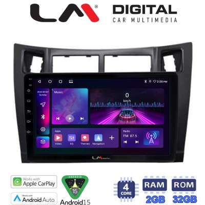 LM Digital - LM ZA4084 GPS Οθόνη OEM Multimedia Αυτοκινήτου για Τoyota Yaris 2006 2011 (CarPlay/AndroidAuto/BT/GPS/WIFI/GPRS)
