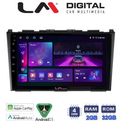 LM Digital - LM ZA4009 GPS Οθόνη OEM Multimedia Αυτοκινήτου για HONDA CRV 20052012 (CarPlay/AndroidAuto/BT/GPS/WIFI/GPRS)
