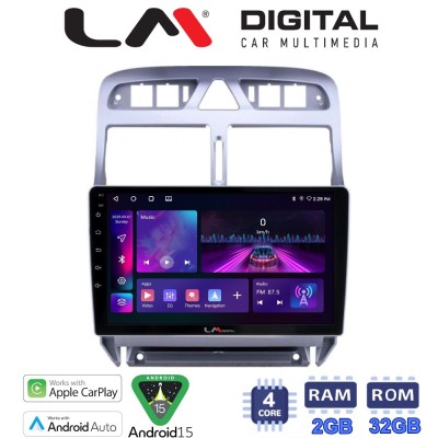 LM Digital - LM ZA4017 GPS Οθόνη OEM Multimedia Αυτοκινήτου για PEUGEOT 307 2001 2008 (CarPlay/AndroidAuto/BT/GPS/WIFI/GPRS)