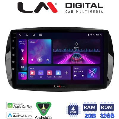 LM Digital - LM ZA4029 GPS Οθόνη OEM Multimedia Αυτοκινήτου για SMART ForTwo 2015 (CarPlay/AndroidAuto/BT/GPS/WIFI/GPRS)