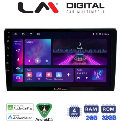 LM Digital - LM ZA4050 GPS Οθόνη OEM Multimedia Αυτοκινήτου για AUDI A4 (8E) 20012008 (CarPlay/AndroidAuto/BT/GPS/WIFI/GPRS)