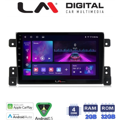 LM Digital - LM ZA4053 GPS Οθόνη OEM Multimedia Αυτοκινήτου για SUZUKI G.VITARA 20052015 (CarPlay/AndroidAuto/BT/GPS/WIFI/GPRS)