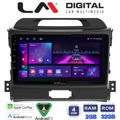 LM Digital - LM ZA4074 GPS Οθόνη OEM Multimedia Αυτοκινήτου για KIA SPORTAGE 20102015 (CarPlay/AndroidAuto/BT/GPS/WIFI/GPRS)
