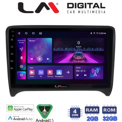 LM Digital - LM ZA4078 GPS Οθόνη OEM Multimedia Αυτοκινήτου για AUDI TT 2007 2014 (CarPlay/AndroidAuto/BT/GPS/WIFI/GPRS)