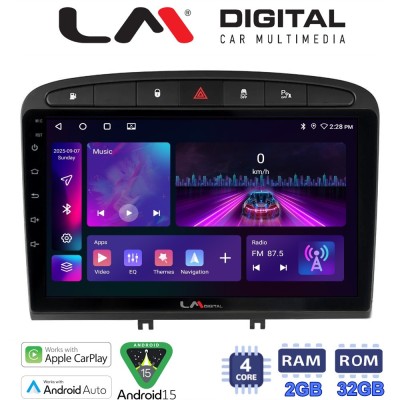 LM Digital - LM ZA4083 GPS Οθόνη OEM Multimedia Αυτοκινήτου για PG 308 20072012 (CarPlay/AndroidAuto/BT/GPS/WIFI/GPRS)