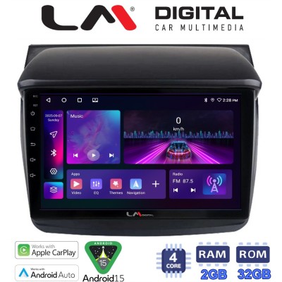 LM Digital - LM ZA4094 GPS Οθόνη OEM Multimedia Αυτοκινήτου για MITSUBISHI L200 2006 2014 (CarPlay/AndroidAuto/BT/GPS/WIFI/GPRS