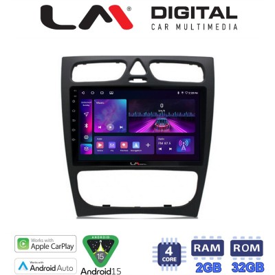 LM Digital - LM ZA4171 GPS Οθόνη OEM Multimedia Αυτοκινήτου για MERCEDES C (W203) - CLK (W208) (CarPlay/AndroidAuto/BT/GPS/WIFI/