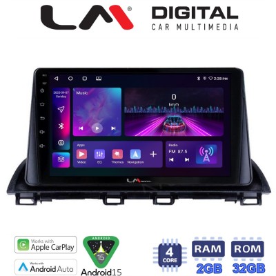 LM Digital - LM ZA4461 GPS Οθόνη OEM Multimedia Αυτοκινήτου για Mazda 3 2014 (CarPlay/AndroidAuto/BT/GPS/WIFI/GPRS)