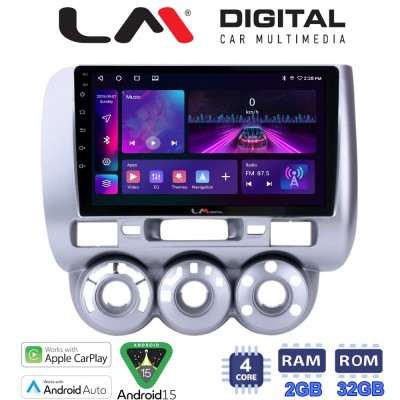 LM Digital - LM ZA4730 GPS Οθόνη OEM Multimedia Αυτοκινήτου για HONDA JAZZ 20022009 (CarPlay/AndroidAuto/BT/GPS/WIFI/GPRS)