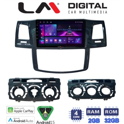 LM Digital - LM ZA4821 GPS Οθόνη OEM Multimedia Αυτοκινήτου για TOYOTA HILUX 20052016 (CarPlay/AndroidAuto/BT/GPS/WIFI/GPRS)