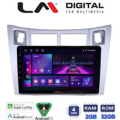 LM Digital - LM ZA4084S GPS Οθόνη OEM Multimedia Αυτοκινήτου για Τoyota Yaris 2006 2011 (CarPlay/AndroidAuto/BT/GPS/WIFI/GPRS)