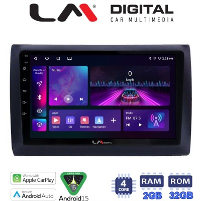 LM Digital - LM ZA4466 GPS Οθόνη OEM Multimedia Αυτοκινήτου για Fiat Stilo 2001 2007 (CarPlay/AndroidAuto/BT/GPS/WIFI/GPRS)