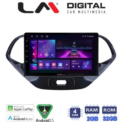 LM Digital - LM ZA4499 GPS Οθόνη OEM Multimedia Αυτοκινήτου για Ford KA 2016 (CarPlay/AndroidAuto/BT/GPS/WIFI/GPRS)