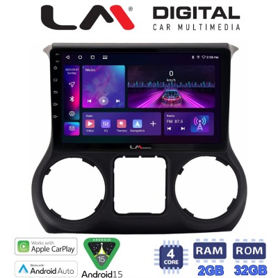 LM Digital - LM ZA4745B GPS Οθόνη OEM Multimedia Αυτοκινήτου για Jeep Wrangler 2011 2017 (CarPlay/AndroidAuto/BT/GPS/WIFI/GPRS)