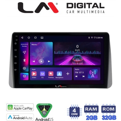 LM Digital - LM ZA4749 GPS Οθόνη OEM Multimedia Αυτοκινήτου για Fiat Tipo 2015 2019 (CarPlay/AndroidAuto/BT/GPS/WIFI/GPRS)
