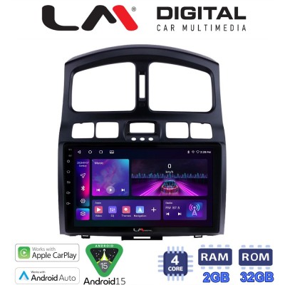 LM Digital - LM ZA4317 GPS Οθόνη OEM Multimedia Αυτοκινήτου για Hyundai Santa Fe 2000 2006 (CarPlay/AndroidAuto/BT/GPS/WIFI/GPR