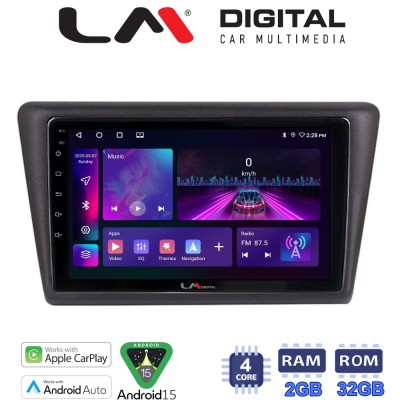 LM Digital - LM ZA4327 GPS Οθόνη OEM Multimedia Αυτοκινήτου για Skoda Rapid Spaceback 2014 (CarPlay/AndroidAuto/BT/GPS/WIFI/GPR